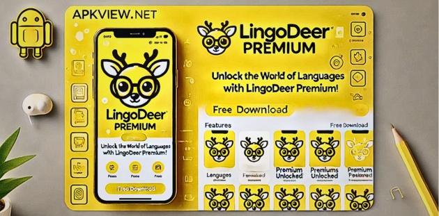 LingoDeer Premium APK download page| Learn Japanese and Korean with LingoDeer| LingoDeer app interface on mobile| Free language learning with LingoDeer Premium
