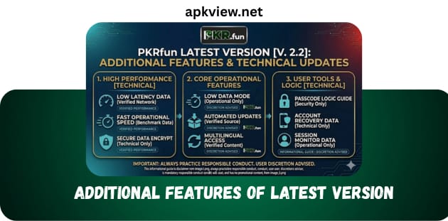 Additional features of latest version