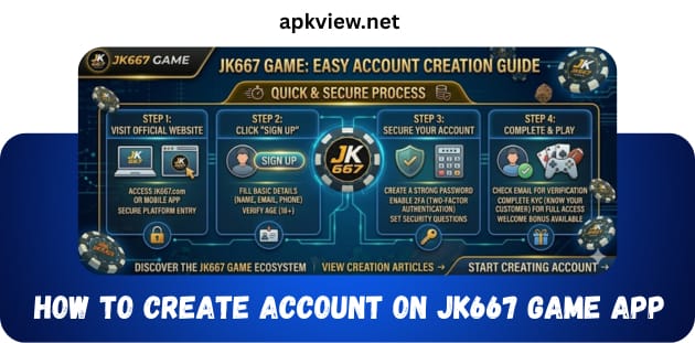 create account on JK667 Game
